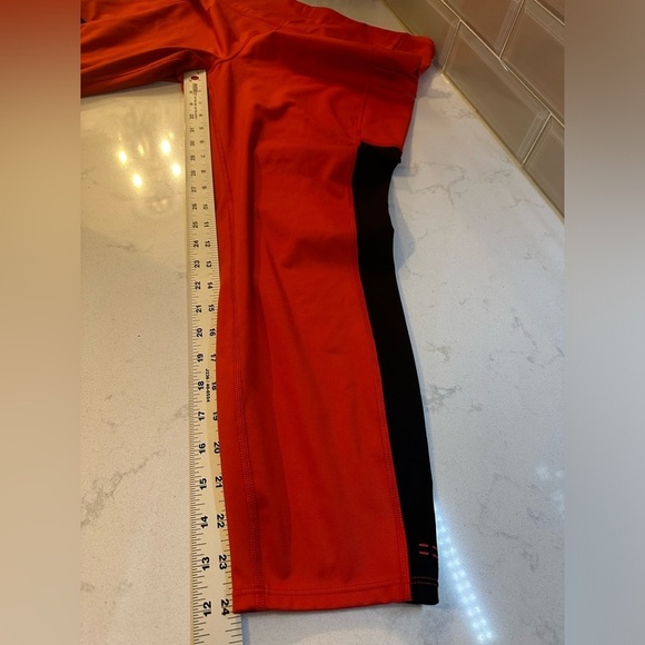 Peace Love World Mind Body Love Color Block Leggings XLP red/black with pockets - Picture 13 of 14